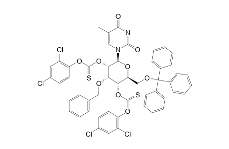 1-[3-O-BENZYL-2,4-BIS-O-[(2,4)-DI-CHLORO-PHENOXY)-(THIOCARBONYL)]-6-O-TRITYLBETA-D-ALLO-PYRANISYL]-THYMINE