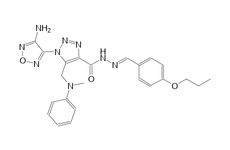 1-(4-amino-1,2,5-oxadiazol-3-yl)-5-[(methylanilino)methyl]-N'-[(E)-(4-propoxyphenyl)methylidene]-1H-1,2,3-triazole-4-carbohydrazide