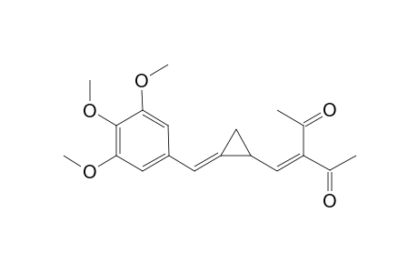 (E)-3-((2-(3,4,5-trimethoxybenzylidene)cyclopropyl)methylene)pentane-2,4-dione