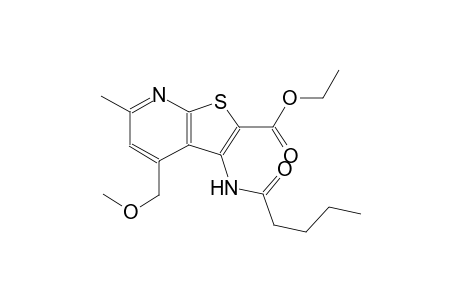 thieno[2,3-b]pyridine-2-carboxylic acid, 4-(methoxymethyl)-6-methyl-3-[(1-oxopentyl)amino]-, ethyl ester