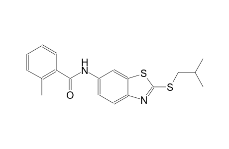 N-[2-(isobutylsulfanyl)-1,3-benzothiazol-6-yl]-2-methylbenzamide