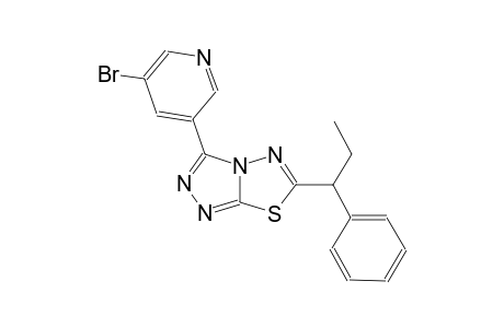 [1,2,4]triazolo[3,4-b][1,3,4]thiadiazole, 3-(5-bromo-3-pyridinyl)-6-(1-phenylpropyl)-