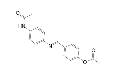 4-((E)-([4-(Acetylamino)phenyl]imino)methyl)phenyl acetate