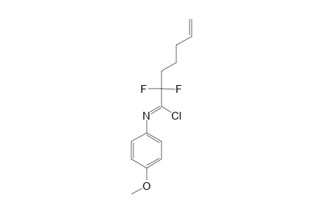 1-CHLORO-2,2-DIFLUORO-N-(4-METHOXYPHENYL)-6-HEPTEN-1-IMINE