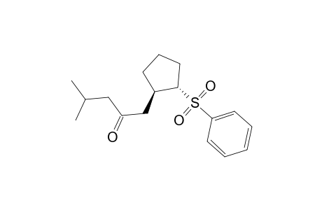 1-[(1R,2S)-2-(benzenesulfonyl)cyclopentyl]-4-methyl-2-pentanone