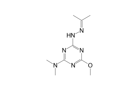 6-Methoxy-2-N,2-N-dimethyl-4-N-(propan-2-ylideneamino)-1,3,5-triazine-2,4-diamine