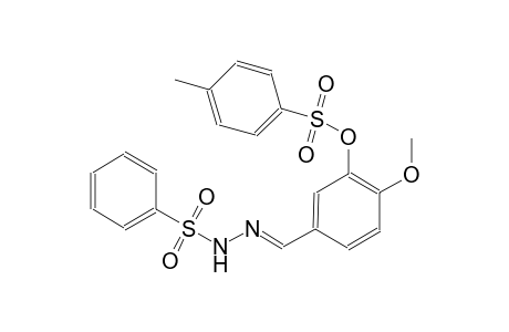 2-methoxy-5-{(E)-[(phenylsulfonyl)hydrazono]methyl}phenyl 4-methylbenzenesulfonate