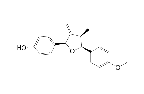 (2S,4R,5S)-2-(p-hydroxyphenyl)-5-(4'-methoxyphenyl)-3-methylene-4-methyl-tetrahydrofuran