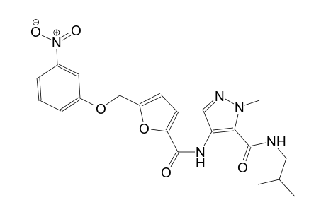 N-isobutyl-1-methyl-4-({5-[(3-nitrophenoxy)methyl]-2-furoyl}amino)-1H-pyrazole-5-carboxamide