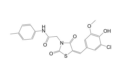 2-[(5E)-5-(3-chloro-4-hydroxy-5-methoxybenzylidene)-2,4-dioxo-1,3-thiazolidin-3-yl]-N-(4-methylphenyl)acetamide