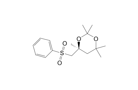 (4S)-4-(benzenesulfonylmethyl)-2,2,4,6,6-pentamethyl-1,3-dioxane