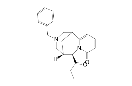 (-)-(1R,5S)-N-Benzyl-6.beta.-propionyl-1,2,3,4,5,6-hexahydro-1,5-methanopyrido[1,2-a][1,5]diazocin-8-one