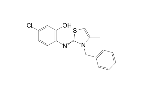 2-[(3-benzyl-4-methyl-thiazol-2-ylidene)amino]-5-chloro-phenol