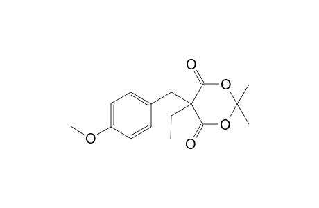 5-[(p-Methoxybenzyl)-5-ethyl-2,2-dimethyl-1,3-dioxacyclohexane-4,6-dione