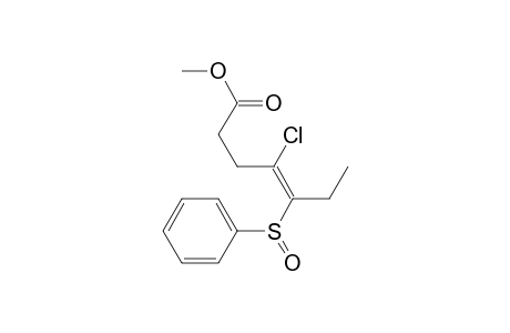 4-Heptenoic acid, 4-chloro-5-(phenylsulfinyl)-, methyl ester, (E)-