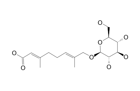 KANKANOSIDE-P;(2E,6E)-8-BETA-D-GLUCOPYRANOSYLOXY-3,7-DIMETHYL-2,6-OCTADIENOIC-ACID