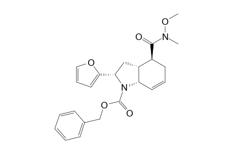 Benzyl 2rac-(2S,3aR,4S,7aS)-(Furan-2-yl)-4-[methoxy(methyl)carbamoyl]-2,3,3a,4,5,7a-hexahydro-1H-indole-1-carboxylate