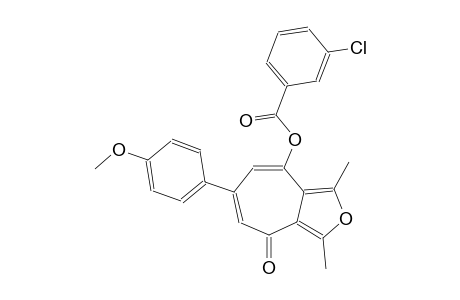 6-(4-methoxyphenyl)-1,3-dimethyl-4-oxo-4H-cyclohepta[c]furan-8-yl 3-chlorobenzoate