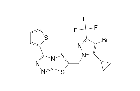 6-{[4-bromo-5-cyclopropyl-3-(trifluoromethyl)-1H-pyrazol-1-yl]methyl}-3-(2-thienyl)[1,2,4]triazolo[3,4-b][1,3,4]thiadiazole