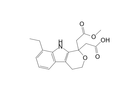 (1-Methoxycarbonylmethyl-8-ethyl-1,3,4,9-tetrahydropyrano[3,4-b]indol-1-yl)acetic acid