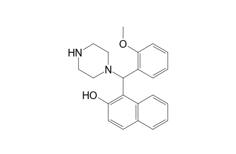 1-((2-methoxyphenyl)(piperazin-1-yl)methyl)naphthalen-2-ol