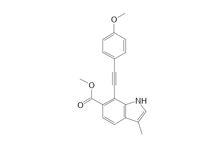 Methyl 7-[(4-methoxyphenyl)ethynyl]-3-methyl-1H-indole-6-carboxylate