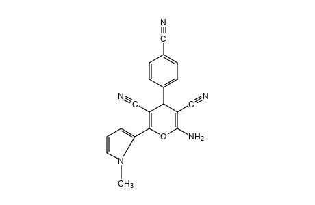 2-amino-4-(p-cyanophenyl)-6-(1-methylpyrrol-2-yl)-4H-pyran-3,5-dicarbonitrile