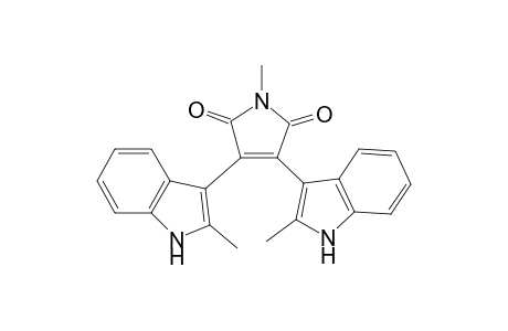 1-Methyl-3,4-bis(2-methyl-1H-indol-3-yl)-3-pyrroline-2,5-quinone