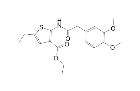 3-thiophenecarboxylic acid, 2-[[(3,4-dimethoxyphenyl)acetyl]amino]-5-ethyl-, ethyl ester
