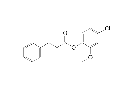 3-Phenylpropionic acid, 2-methoxy-4-chlorophenyl ester