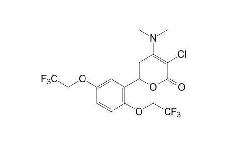 6-[2,5-bis(2,2,2-trifluoroethoxy)phenyl]-3-chloro-4-(dimethylamino)-2H-pyran-2-one