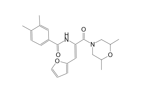 N-[(Z)-1-[(2,6-dimethyl-4-morpholinyl)carbonyl]-2-(2-furyl)ethenyl]-3,4-dimethylbenzamide