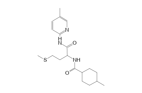 cyclohexanecarboxamide, 4-methyl-N-[1-[[(5-methyl-2-pyridinyl)amino]carbonyl]-3-(methylthio)propyl]-
