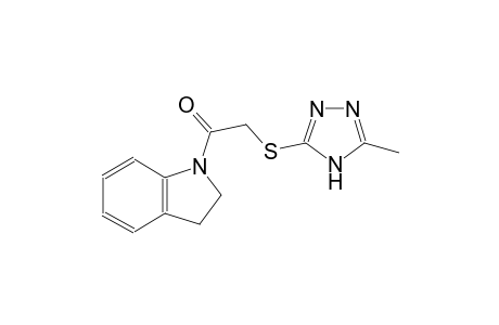 1-{[(5-methyl-4H-1,2,4-triazol-3-yl)sulfanyl]acetyl}indoline