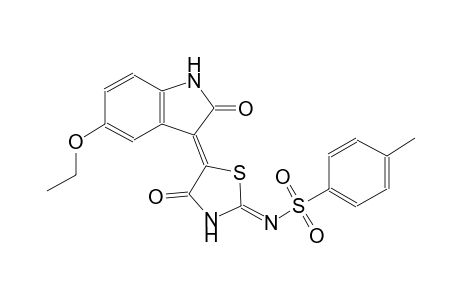 N-[(2Z,5Z)-5-(5-ethoxy-2-oxo-1,2-dihydro-3H-indol-3-ylidene)-4-oxo-1,3-thiazolidin-2-ylidene]-4-methylbenzenesulfonamide