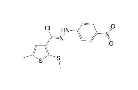 2-(Methylthio)-3-[N(2)-(p-nitrophenylhydrazono)chloroimino]-5-methylthiophene