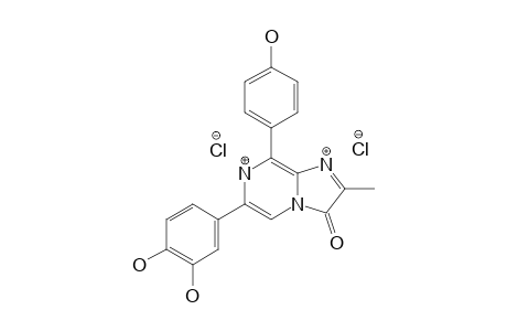 2-METHYL-6-(3',4'-DIHYDROXYPHENYL)-8-(4'-HYDROXYPHENYL)-3,7-DIHYDROIMIDAZOLO-[1,2-A]-PYRAZIN-3-ONE-DIHYDROCHLORIDE