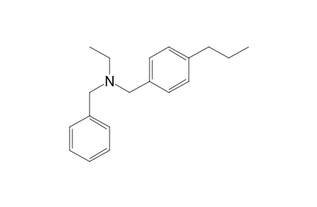 N-Benzyl-N-[(4-propylphenyl)methyl]ethylamine