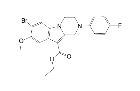pyrazino[1,2-a]indole-10-carboxylic acid, 7-bromo-2-(4-fluorophenyl)-1,2,3,4-tetrahydro-8-methoxy-, ethyl ester