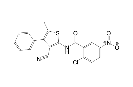 2-chloro-N-(3-cyano-5-methyl-4-phenyl-2-thienyl)-5-nitrobenzamide