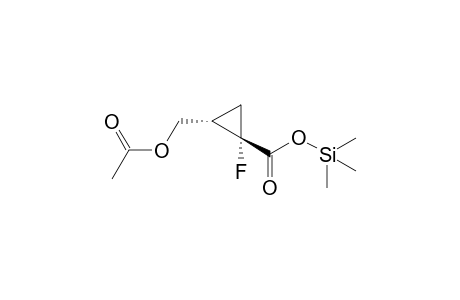 (trans)-2-(Acetoxymethyl)-1-fluorocyclopropane-1-carboxylic acid - Trimethylsilyl ester