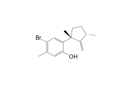 4-Bromanyl-2-[(1R,3S)-1,3-dimethyl-2-methylidene-cyclopentyl]-5-methyl-phenol