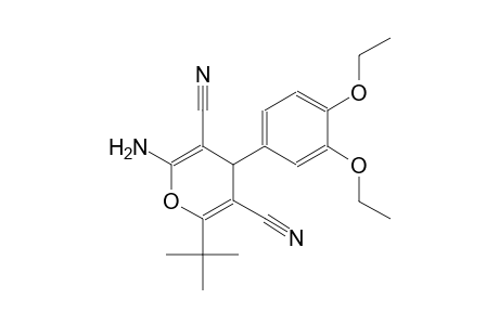 2-amino-6-tert-butyl-4-(3,4-diethoxyphenyl)-4H-pyran-3,5-dicarbonitrile