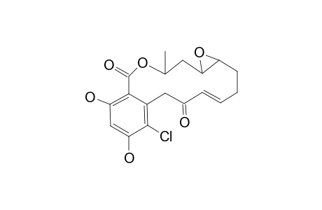 MONORDEN-C;8-CHLORO-1A,4,5,14,15,15A-HEXAHYDRO-9,11-DIHYDROXY-14-METHYL-6H-OXIRENO-[E]-[2]-BENZOXACYClOTETRADECIN-6,12(7H)-DIONE