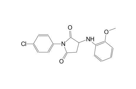1-(4-chlorophenyl)-3-(2-methoxyanilino)-2,5-pyrrolidinedione