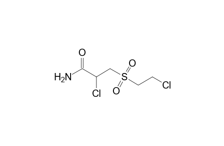 2-chloro-3-[(2-chloroethyl)sulfonyl]propanamide