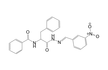 phenylalanine, N-benzoyl-, 2-[(E)-(3-nitrophenyl)methylidene]hydrazide