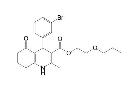2-Propoxyethyl 4-(3-bromophenyl)-2-methyl-5-oxo-1,4,5,6,7,8-hexahydro-3-quinolinecarboxylate