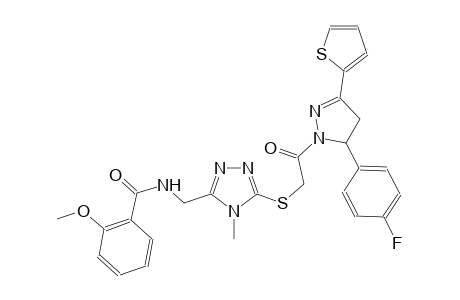 benzamide, N-[[5-[[2-[5-(4-fluorophenyl)-4,5-dihydro-3-(2-thienyl)-1H-pyrazol-1-yl]-2-oxoethyl]thio]-4-methyl-4H-1,2,4-triazol-3-yl]methyl]-2-methoxy-