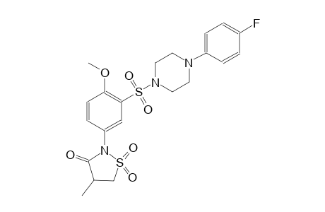 3-isothiazolidinone, 2-[3-[[4-(4-fluorophenyl)-1-piperazinyl]sulfonyl]-4-methoxyphenyl]-4-methyl-, 1,1-dioxide